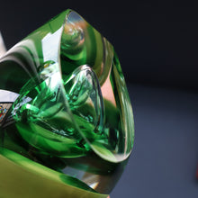 Load image into Gallery viewer, SCOTTISH PAPERWEIGHT: Vintage 1990s Caithness Paperweight: ORGANIC (Green)
