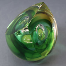 Load image into Gallery viewer, SCOTTISH PAPERWEIGHT: Vintage 1990s Caithness Paperweight: ORGANIC (Green)
