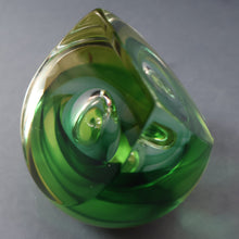 Load image into Gallery viewer, SCOTTISH PAPERWEIGHT: Vintage 1990s Caithness Paperweight: ORGANIC (Green)
