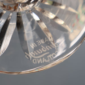 Pair of EDINBURGH CRYSTAL Small OBAN White Wine Glasses. SIGNED Height 4 5/8 inches