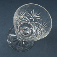 Load image into Gallery viewer, Pair of EDINBURGH CRYSTAL Small OBAN White Wine Glasses. SIGNED Height 4 5/8 inches
