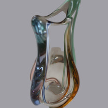 Load image into Gallery viewer, Czech Sklo LARGE 1950s RHAPSODY Glass Vase. Designed by Frantisek Zemek
