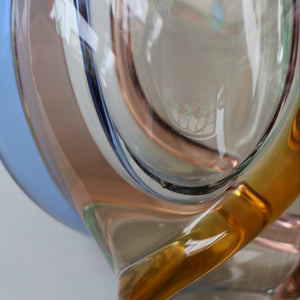 Czech Sklo LARGE 1950s RHAPSODY Glass Vase. Designed by Frantisek Zemek