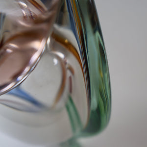 Czech Sklo LARGE 1950s RHAPSODY Glass Vase. Designed by Frantisek Zemek