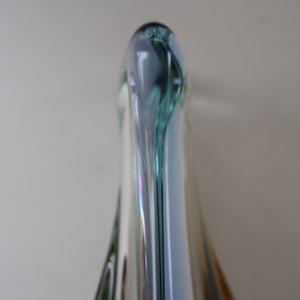 Czech Sklo LARGE 1950s RHAPSODY Glass Vase. Designed by Frantisek Zemek