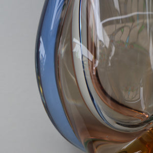 Czech Sklo LARGE 1950s RHAPSODY Glass Vase. Designed by Frantisek Zemek