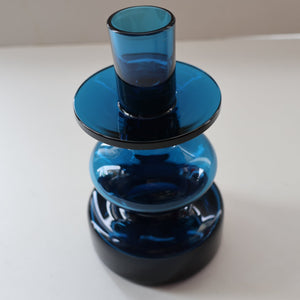 Vintage 1960s Boda-Afors Small BLUE SERIES Candlestick. Designed by Bertil Vallien