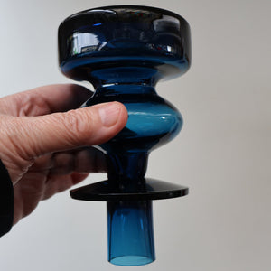 Vintage 1960s Boda-Afors Small BLUE SERIES Candlestick. Designed by Bertil Vallien