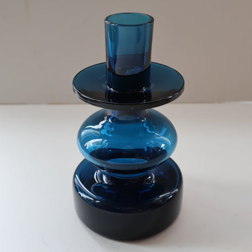 Vintage 1960s Boda-Afors Small BLUE SERIES Candlestick. Designed by Bertil Vallien