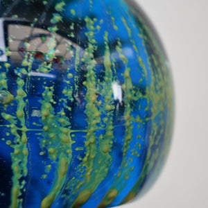 LARGE 1970s Mdina Glass Paperweight. Vintage Sea and Sand MAGNUM SIZE Weight