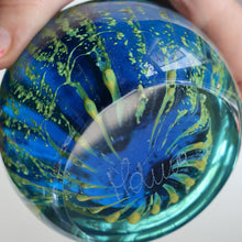 Load image into Gallery viewer, LARGE 1970s Mdina Glass Paperweight. Vintage Sea and Sand MAGNUM SIZE Weight
