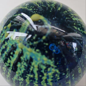 LARGE 1970s Mdina Glass Paperweight. Vintage Sea and Sand MAGNUM SIZE Weight