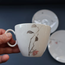 Load image into Gallery viewer, Stylish Trio (Cup, Saucer and Side Plate) in the &quot;Quince&quot; Design by Raymond Loewy for Rosenthal. 5 AVAILABLE
