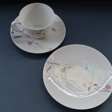 Load image into Gallery viewer, Stylish Trio (Cup, Saucer and Side Plate) in the &quot;Quince&quot; Design by Raymond Loewy for Rosenthal. 5 AVAILABLE
