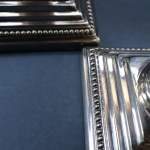 EDWARDIAN: Fine Pair of William Hutton & Sons (Sheffield) Silver Plated Dwarf Corinthian Column Candlesticks