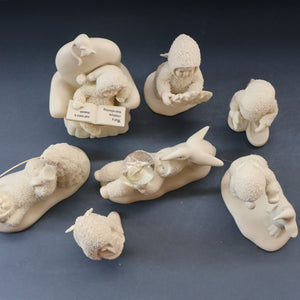 JOB LOT: Group of Seven Vintage Snow Babies Figurines. All in Good Condition