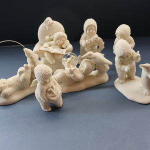 JOB LOT: Group of Seven Vintage Snow Babies Figurines. All in Good Condition