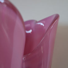 Load image into Gallery viewer, Vintage 1960s Rose Pink Chunky JAPANESE GLASS Vase by Hineri Iwatsu, Japan

