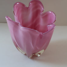 Load image into Gallery viewer, Vintage 1960s Rose Pink Chunky JAPANESE GLASS Vase by Hineri Iwatsu, Japan
