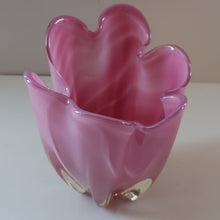 Load image into Gallery viewer, Vintage 1960s Rose Pink Chunky JAPANESE GLASS Vase by Hineri Iwatsu, Japan
