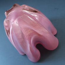 Load image into Gallery viewer, Vintage 1960s Rose Pink Chunky JAPANESE GLASS Vase by Hineri Iwatsu, Japan
