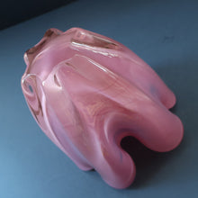 Load image into Gallery viewer, Vintage 1960s Rose Pink Chunky JAPANESE GLASS Vase by Hineri Iwatsu, Japan
