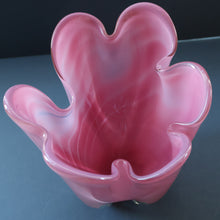 Load image into Gallery viewer, Vintage 1960s Rose Pink Chunky JAPANESE GLASS Vase by Hineri Iwatsu, Japan
