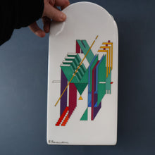 Load image into Gallery viewer, 1980s ROSENTHAL Studio-Line Porcelain &quot;Alphabet&quot; Vase. Designed by Marcello Morandini. 11 inches
