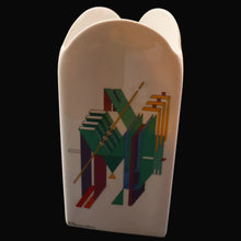 Load image into Gallery viewer, 1980s ROSENTHAL Studio-Line Porcelain Constructivist &quot;Alphabet&quot; Vase. Designed by Marcello Morandini. 11 inches
