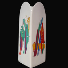 Load image into Gallery viewer, 1980s ROSENTHAL Studio-Line Porcelain Constructivist &quot;Alphabet&quot; Vase. Designed by Marcello Morandini. 11 inches
