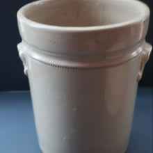 Load image into Gallery viewer, SCOTTISH POTTERY. Antique LARGE FLOUR Scottish Pottery Stoneware Lidded Storage Canister. 11 INCHES
