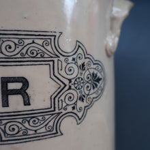 Load image into Gallery viewer, SCOTTISH POTTERY. Antique LARGE FLOUR Scottish Pottery Stoneware Lidded Storage Canister. 11 INCHES
