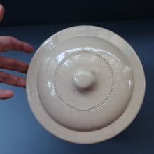 Load image into Gallery viewer, SCOTTISH POTTERY. Antique LARGE FLOUR Scottish Pottery Stoneware Lidded Storage Canister. 11 INCHES
