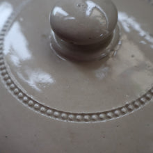 Load image into Gallery viewer, SCOTTISH POTTERY. Antique LARGE FLOUR Scottish Pottery Stoneware Lidded Storage Canister. 11 INCHES
