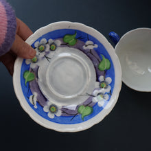 Load image into Gallery viewer, SCOTTISH POTTERY. Vintage 1920s Hand Painted MAK MERRY CUP AND SAUCER (a/f)
