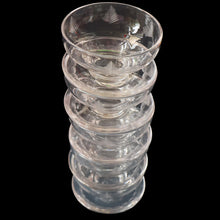 Load image into Gallery viewer, STUART CRYSTAL Woodchester FIVE Matching Sundae Dishes or Bowls. Excellent Condition with Shorter Stem and Flared Foot Section
