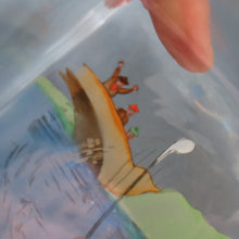 Load image into Gallery viewer, 1930s NOVELTY Golfing Glass Decanter. Decorated with Hand-Painted Comical Golfing Illustration - and with Fabulous Scotsman&#39;s Head Stopper
