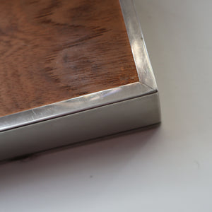 ANTIQUE Edwardian Silver Plate Cigar or Trinket Box - with hand embellised print by GEORGE WRIGHT. Carriage Image