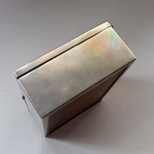 Load image into Gallery viewer, ANTIQUE Edwardian Silver Plate Cigar or Trinket Box - with hand embellised print by GEORGE WRIGHT. Carriage Image
