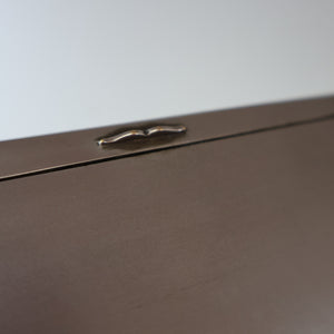 ANTIQUE Edwardian Silver Plate Cigar or Trinket Box - with hand embellised print by GEORGE WRIGHT. Carriage Image