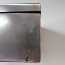 Load image into Gallery viewer, ANTIQUE Edwardian Silver Plate Cigar or Trinket Box - with hand embellised print by GEORGE WRIGHT. Carriage Image

