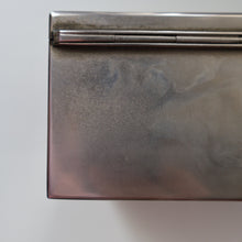 Load image into Gallery viewer, ANTIQUE Edwardian Silver Plate Cigar or Trinket Box - with hand embellised print by GEORGE WRIGHT. Carriage Image
