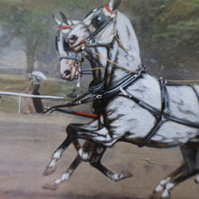 Load image into Gallery viewer, ANTIQUE Edwardian Silver Plate Cigar or Trinket Box - with hand embellised print by GEORGE WRIGHT. Carriage Image
