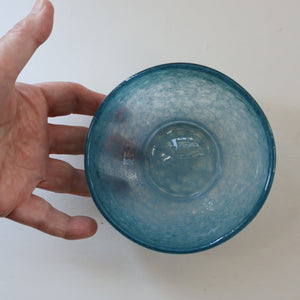 SCOTTISH GLASS. Small 1920s Antique Scottish Monart Pudding / Fruit Bowl. 4 1/2 inches (Shape ZA)