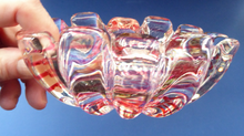 Load image into Gallery viewer, BAROVIER &amp; TOSO; Vintage Zebrati Murano Art Glass Grosse Costolature Clamshell Bowl 
