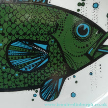Load image into Gallery viewer, 1970's AQUARIUS Oval Plate. WASHINGTON POTTERY. Quirky Green Fish
