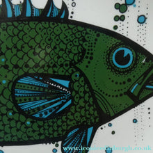 Load image into Gallery viewer, 1970's AQUARIUS Oval Plate. WASHINGTON POTTERY. Quirky Green Fish
