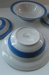 Rare PAIR of Vintage TG Green CORNISHWARE Covered Dish with  Old Green Shield Mark