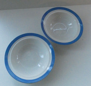 Rare PAIR of Vintage TG Green CORNISHWARE Covered Dish with  Old Green Shield Mark