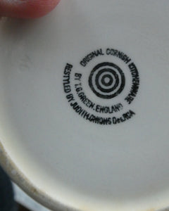 Small 1960s Judith Onions TG Green Cornishware Milk Jug or Creamer. 3 1/8 inches